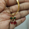 Sweet Cherry Pendant Charm Necklace Anti-tarnish, Stainless Steel - KRN03