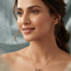 product size 800 x 1067 (16) Not So Basic Heart Pendant Charm Necklace (Gold) Anti-Tarnish, Stainless Steel - KRN10
