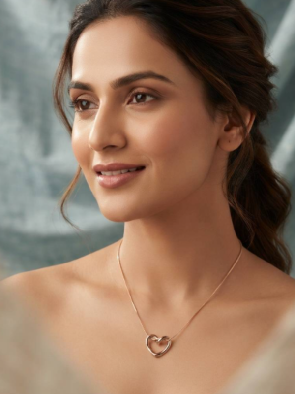 product size 800 x 1067 (16) Not So Basic Heart Pendant Charm Necklace (Gold) Anti-Tarnish, Stainless Steel - KRN10