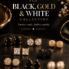 Black, White, and Gold (BGW) Stud Earrings Collection, Anti-Tarnish, Stainless Steel (Multiple Styles) - KRE02